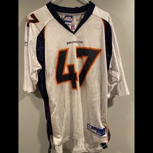 Vintage Reebok John Lynch #47 White Denver Broncos Jersey